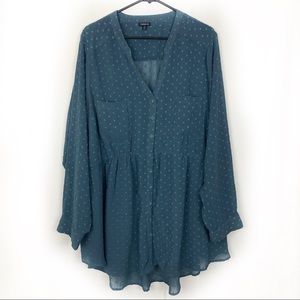 Torrid Swiss Dot Babydoll Tunic Semi Sheer